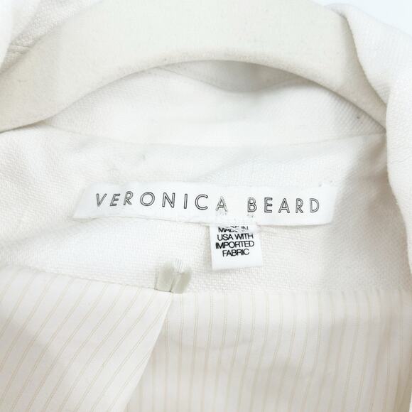 Veronica Beard Womens Career‎ Miller Dickey Linen Double Breasted Blazer Jacket - Picture 4 of 12
